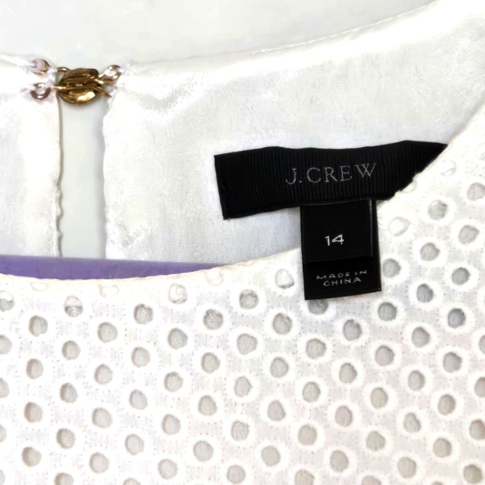J. Crew White Eyelet Midi Dress - Picture 7 of 7